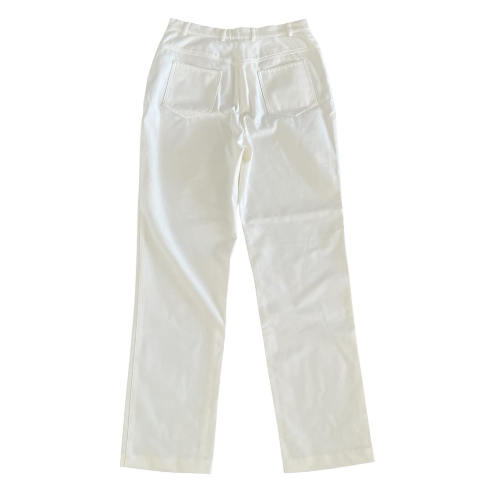St. John Sport White Straight Leg Pants Stretch Trousers Sz 8 Workwear Coastal - Picture 3 of 13